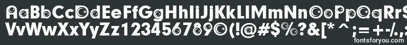 Шрифт TurkishParticipants – белые шрифты на чёрном фоне
