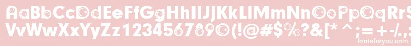 フォントTurkishParticipants – ピンクの背景に白い文字