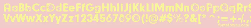Шрифт TurkishParticipants – жёлтые шрифты на розовом фоне