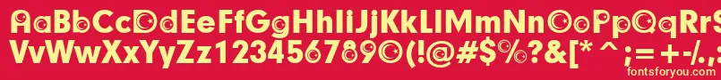 Шрифт TurkishParticipants – жёлтые шрифты на красном фоне
