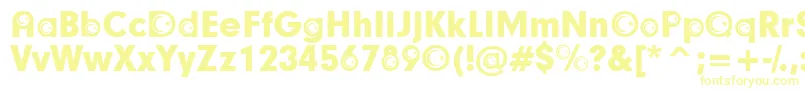 TurkishParticipants-fontti – keltaiset fontit valkoisella taustalla