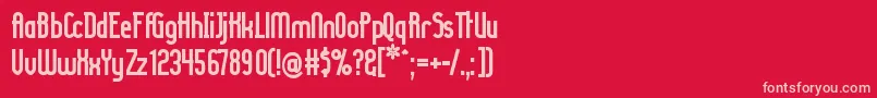LadyIceRevisitedBold Font – Pink Fonts on Red Background