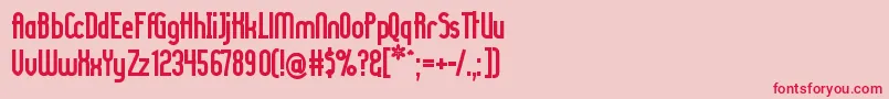 LadyIceRevisitedBold Font – Red Fonts on Pink Background
