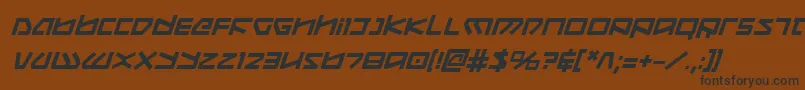 KoboldBoldItalic Font – Black Fonts on Brown Background