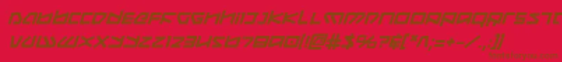 KoboldBoldItalic Font – Brown Fonts on Red Background