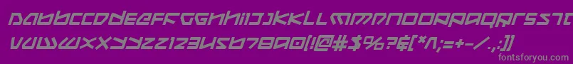 KoboldBoldItalic-Schriftart – Graue Schriften auf violettem Hintergrund