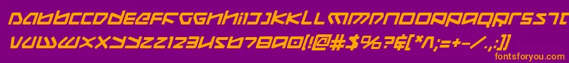 Więcej informacji o czcionce KoboldBoldItalic Czcionka KoboldBoldItalic – pomarańczowe czcionki na fioletowym tle