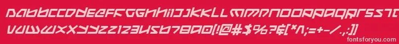 KoboldBoldItalic Font – Pink Fonts on Red Background