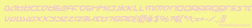 KoboldBoldItalic Font – Pink Fonts on Yellow Background