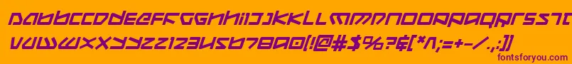 KoboldBoldItalic Font – Purple Fonts on Orange Background