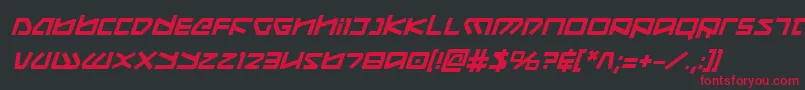 KoboldBoldItalic Font – Red Fonts on Black Background