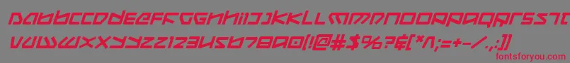KoboldBoldItalic Font – Red Fonts on Gray Background