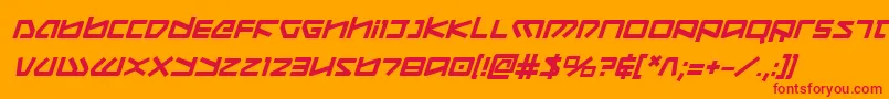 KoboldBoldItalic Font – Red Fonts on Orange Background