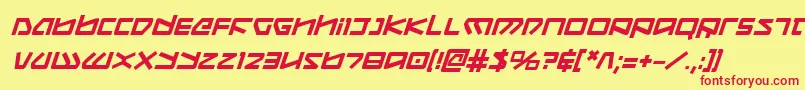 KoboldBoldItalic Font – Red Fonts on Yellow Background