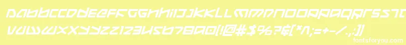 KoboldBoldItalic Font – White Fonts on Yellow Background