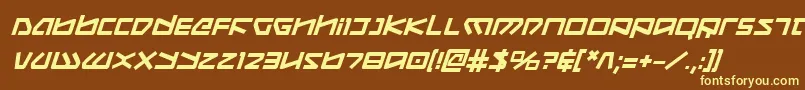 KoboldBoldItalic Font – Yellow Fonts on Brown Background