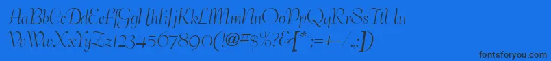 BernhardelegantRegular Font – Black Fonts on Blue Background