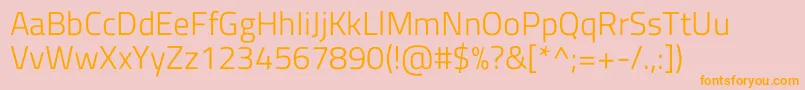 TitilliumwebLight Font – Orange Fonts on Pink Background