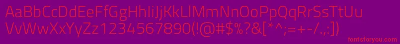 TitilliumwebLight Font – Red Fonts on Purple Background