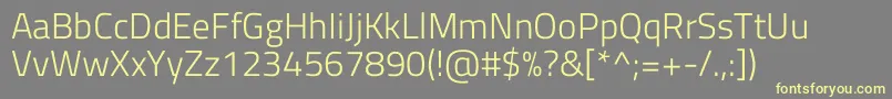 TitilliumwebLight-fontti – keltaiset fontit harmaalla taustalla