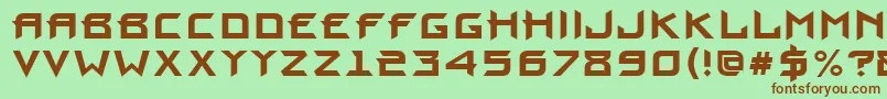 ProuncttBold Font – Brown Fonts on Green Background