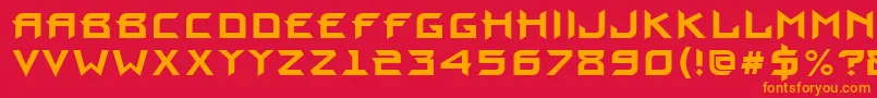 ProuncttBold Font – Orange Fonts on Red Background