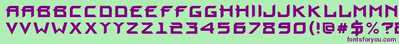 ProuncttBold Font – Purple Fonts on Green Background