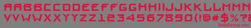 フォントProuncttBold – 赤い文字の灰色の背景