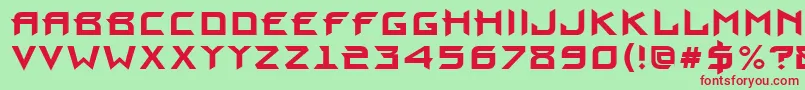 ProuncttBold Font – Red Fonts on Green Background