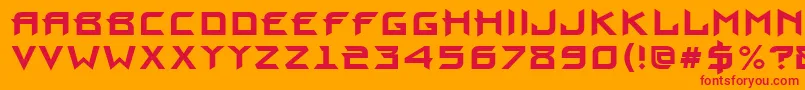 ProuncttBold Font – Red Fonts on Orange Background