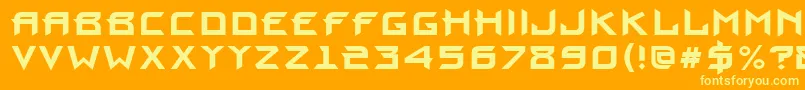 ProuncttBold Font – Yellow Fonts on Orange Background