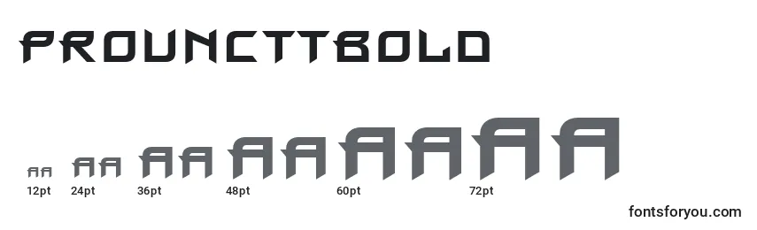ProuncttBold Font Sizes