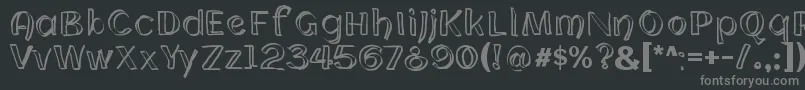 フォントCloning – 黒い背景に灰色の文字