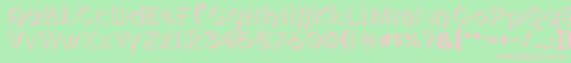 Cloning Font – Pink Fonts on Green Background