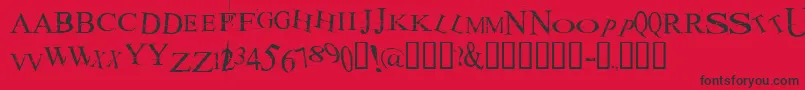 Akoom ffy Font – Black Fonts on Red Background