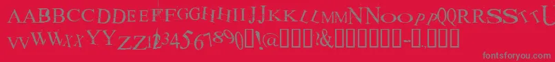 Akoom ffy Font – Gray Fonts on Red Background