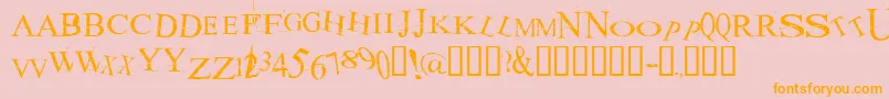 Akoom ffy Font – Orange Fonts on Pink Background