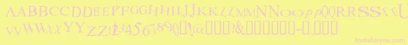 Akoom ffy Font – Pink Fonts on Yellow Background