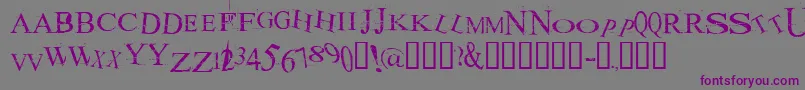 Шрифт Akoom ffy – фиолетовые шрифты на сером фоне