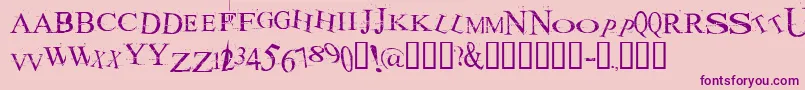 Akoom ffy Font – Purple Fonts on Pink Background