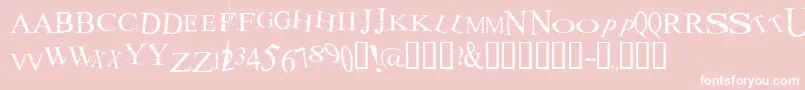 Akoom ffy Font – White Fonts on Pink Background