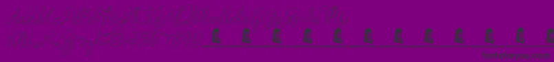 TrulyYours Font – Black Fonts on Purple Background