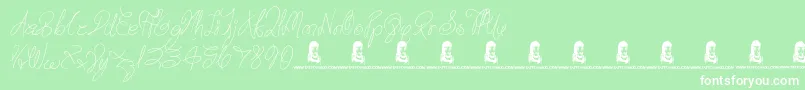 TrulyYours Font – White Fonts on Green Background