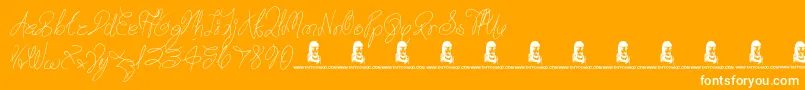 TrulyYours Font – White Fonts on Orange Background