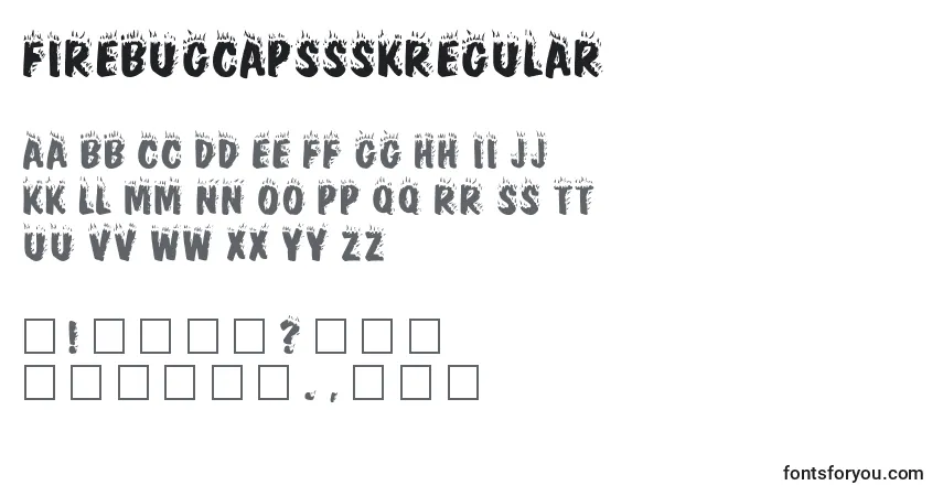 FirebugcapssskRegular-fontti – aakkoset, numerot, erikoismerkit