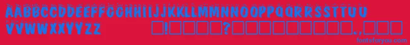 FirebugcapssskRegular Font – Blue Fonts on Red Background