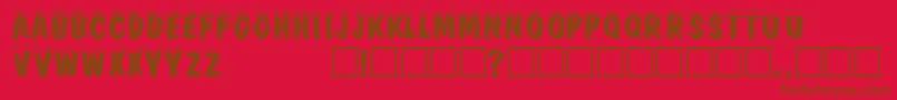 FirebugcapssskRegular Font – Brown Fonts on Red Background