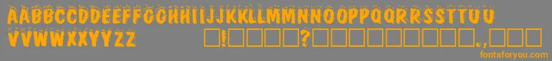 Weitere Informationen zur FirebugcapssskRegular-Schriftart FirebugcapssskRegular-Schriftart – Orangefarbene Schriften auf grauem Hintergrund