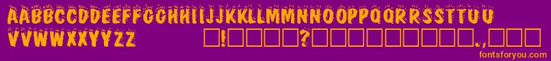 FirebugcapssskRegular Font – Orange Fonts on Purple Background