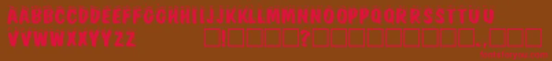 FirebugcapssskRegular Font – Red Fonts on Brown Background